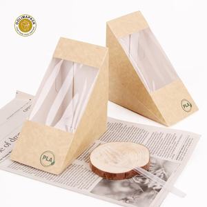 Caja de papel Kraft desechable con tapa de ventana, caja de ensalada de comida rápida con estampado personalizado - Product Image 5
