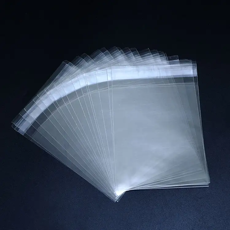 맞춤형 인쇄 로고 공장 직매 투명 셀로판 투명 OPP 자체 접착 백 의류 포장 opp 폴리 비닐 봉투