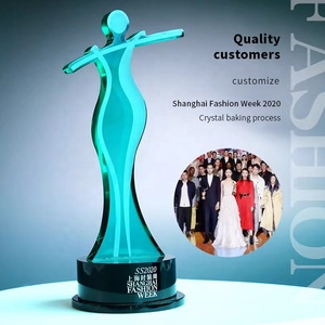 Cúp pha lê thể thao tùy chỉnh bán buôn, khắc tên riêng, huy chương kỷ niệm, kèm đế kim loại - Product Image 4