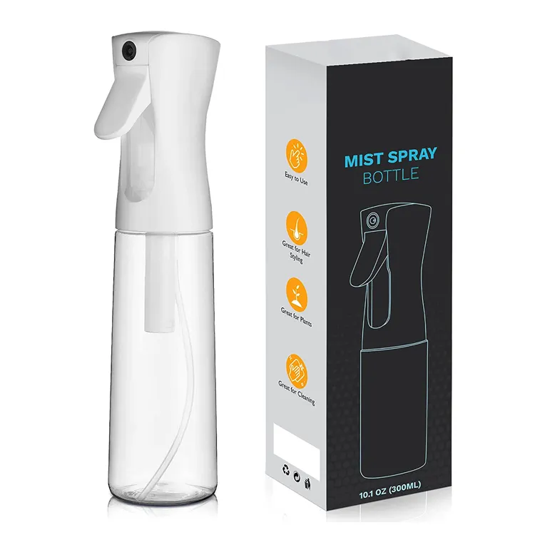 Flaconi Spray continui per nebulizzazione d'acqua cosmetica in plastica vuoti 200ml 300ml 500ml pompa per lozione per capelli flacone Spray Mister Fine