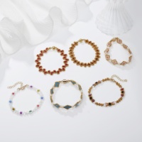 Bracelet bohème ajustable fait main en perles Miyuki colorées pour femme - Vente en gros (1 pièce)