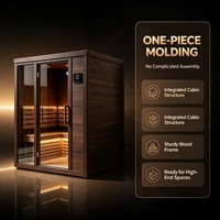 Sauna en bois monobloc Plug & Play, taille, couleur et matériaux personnalisables, cabine de sauna intérieure pour la maison, pour une utilisation en spa et bien-être