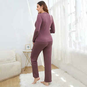 Ensemble de Pyjama d'allaitement pour <span class=keywords><strong>femme</strong></span> <span class=keywords><strong>enceinte</strong></span>, <span class=keywords><strong>pantalon</strong></span> à taille réglable - Product Image 5