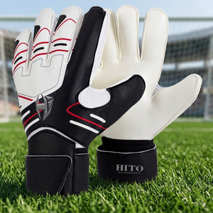 Gants de gardien de but de football respirants noir et blanc de qualité supérieure, conception OEM, tendance du moment, vente en gros - Product Image 2