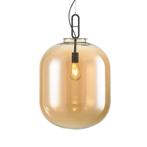 Mode lustre <span class=keywords><strong>suspension</strong></span> lampe globe fumée ambre <span class=keywords><strong>verre</strong></span> pendentif lumière pour restaurant ou café - Product Image 2