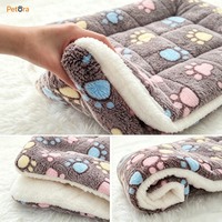 Tapis pour animaux de compagnie Petora multi-motifs en flanelle épaisse et douce, imprimé de dessins animés, pour chien et chat, pour dormir, pour la maison, pour la détente