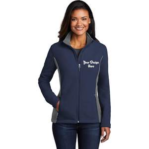 2025 conception personnalisée dames L216 broderie textes Logo Colroblock polaire vestes multicolore vestes d'extérieur - Product Image 1