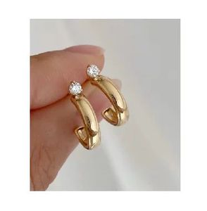 Xinfly 18K Gold Jewelry Custom Engraved Hoop <b>Earrings</b> Fashion Stud Bulk Order Free Gift <b>Box</b> with MOQ 2 Pairs Wholesale - Product Image 2