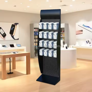 파워 윙 바닥재 디스플레이 스탠드 슈퍼마켓 선반 금속 디스플레이 랙으로 무료 서있는 금속 페그 보드 샵 섀도우 박스 - Product Image 6