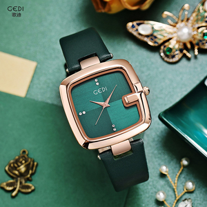 Reloj de pulsera de cuarzo para mujer con esfera grande, correa de cuero de alta gama, resistente al agua. - Product Image 2