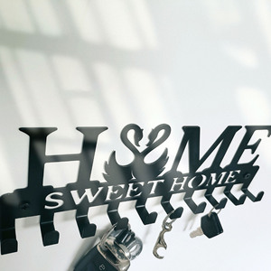 Metal Iron <strong>HOME</strong> Entryway Hallway Office <strong>Decorative</strong> <strong>Hook</strong> <strong>Home</strong> <strong>Key</strong> Storage Hanger Holder Kitchen Creative Storage Row <strong>Hook</strong> - Product Image 2