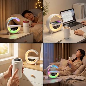 Luxury Smart Business Gift Set Digital Display Coffee <b>Mug</b> and Wireless Charging Bluetooth Speaker Night Light Gift Box - Product Image 3