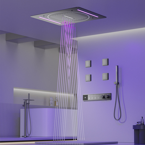 Nuovo Set <span class=keywords><strong>Doccia</strong></span> Grigio 2026 da Incasso a Soffitto in Rame con Display Digitale Temperatura, Funzione Pioggia e Illuminazione LED - Product Image 3