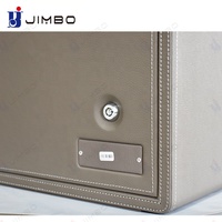 JIMBO, venta al por mayor, Panel de pantalla LCD de cuero, cajón de joyería de huellas dactilares, caja fuerte para Home Hotel