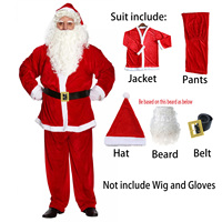 5 piezas de disfraz profesional de Papá Noel, disfraz de mascota de Papá Noel, trajes sexys de Papá Noel, trajes de Papá Noel para adultos
