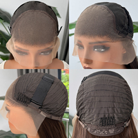 Perruque synthétique Yaki lisse Lace Front 13x4 résistante à la chaleur brune pour femme vente en gros