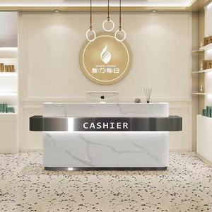 Beauty Parlor Cashier Clothing Store Medical Beauty Stainless Steel <b>Small</b> bar <b>Table</b> Lights Luxury Company Front <b>Desk</b> - Product Image 2