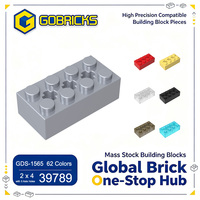 Piezas de Bloques de Construcción Gobricks GDS-1565 de Plástico ABS para Ladrillo 2x4 con 3 Orificios para Eje 39789 MOC DIY TOY Repuestos