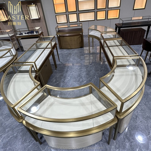 Thiết kế sang trọng thương mại cửa hàng truy cập đảo kiosk có thể khóa tủ trưng bày đồ trang sức tốt trưng bày kính hiển thị cửa hàng bán lẻ - Product Image 3