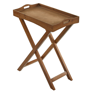 Trang Trại Trang Trí Nội Thất Tùy Chỉnh Handmade Sang Trọng Mộc Mạc Gỗ Nâu Hộ Gia Đình Xách Tay <span class=keywords><strong>Tv</strong></span> Khay Sang Trọng Bàn Ăn Tối Bằng Gỗ Gấp Bảng - Product Image 1