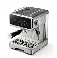Cafetera Espresso de 20 Bares con Espumador de Leche, Compacta, de Acero Inoxidable, con Tanque Extraíble, para Hogar y Oficina, OEM