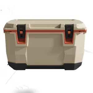 Gran oferta, para acampar al aire libre, Picnic, comida, Enfriador de hielo fresco, 60L, caja enfriadora portátil aislada de Pu, caja enfriadora de cofre de hielo para coche