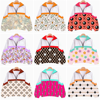 Veste coupe-vent légère personnalisée pour femme style western, demi-zip, motif léopard et color block, pour femme et enfant, sweat à capuche sportif, veste pull