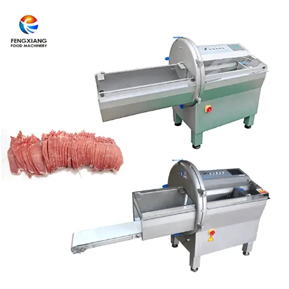Industriële Bevroren Worst Spek Ham Vlees Snijmachine Met Verstelbare Grootte
