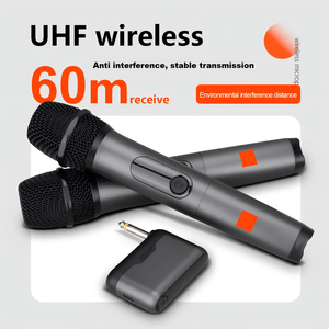 ไมโครโฟนไร้สาย UHF แบบมือถือระดับมืออาชีพ พร้อมรูปแบบการรับเสียงแบบคาร์ดิออยด์ และระบบตัดเสียงรบกวน สำหรับการสอนและการร้องเพลง - Product Image 5