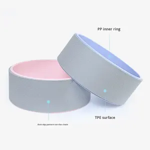 Roda Yoga Peralatan Pemula Latihan Pembuka Punggung Pijat Pelangsing Kaki Peregangan Punggung Roller Anti Selip untuk Kesehatan & Binaraga - Product Image 1