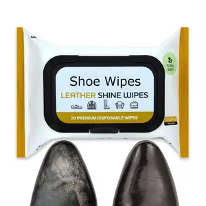 Custom Leather Shoe Cleaner Wipes Quick Wipes for Home or Travel Removes Dirt Grime & Stains Cleaning Wipes 30 Count