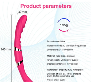 ของเล่นทางเพศสำหรับผู้หญิงเลสเบี้ยนและ omosexual USB Power lez Femme <span class=keywords><strong>AV</strong></span> vibrator พร้อมด้วย clitoral & vaginal/G-Spot - Product Image 4