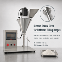 Machine de remplissage et de dosage à vis sans fin de précision pour poudres, assaisonnements secs, protéines, farine et épices, avec capacités de 0,1g, 0,5g, 1g, 5g, 10g, 50g, pour bureau