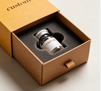 Boîte cadeau magnétique imperméable avec impression personnalisée, flacon en verre de 3 ml, taille et forme personnalisables, OEM/ODM