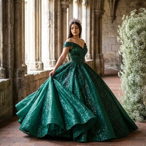 Robes de mariée vintage Lsany251, robes de mariée en dentelle appliquée, robes de mariée luxueuses de Dubaï, Vestido De Novia Jancember - Product Image 1