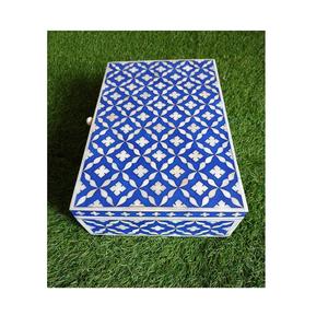 กล่องเครื่องประดับไม้ฝังทำจากเรซิ่นมีสไตล์พร้อมด้วยงานฝีมือศิลปะที่หรูหราเหมาะสำหรับการจัดเก็บเครื่องประดับและของที่ระลึกจากอินเดีย - Product Image 2