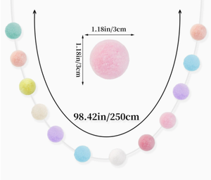 DAMAI Guirlande de pompons lapin décorative de Pâques en gros, personnalisable, avec boules moelleuses, fournitures pour la décoration de table de fête - Product Image 3
