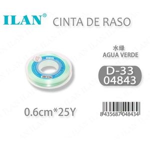 Il Nastro in Raso 0,6 cm 25Y Verde Acqua per Artigianato - Product Image 3