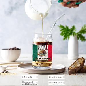 Autocollant de transfert UV DTF pour gobelet de 16 oz, style mexicain, personnalisé, en gros, dessin animé, imperméable, en vrac - Product Image 4