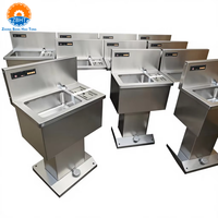 Stérilisateur de couteaux, évier de lavage des mains, chauffe-eau à pédale, équipement sanitaire pour abattoir, boucherie, atelier, certifié CE