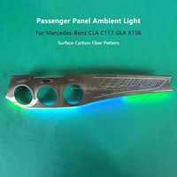 Panneau d'éclairage ambiant intérieur de luxe pour passagers, pour Mercedes-Benz CLA W117 GLA X156 2013-19, tableau de bord, panneau en fibre de carbone pour copilote