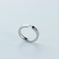 Vefiery Klassischer Damen Eternity-Ring Edelstahlringe 18K Vergoldet Zirkon Hypoallergen Anlaufgeschützt Modische Ringe