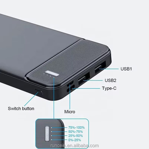 RUNCEIN Batterie externe de haute qualité pour téléphone portable, entrée USB Type C, rechargeable, 10000 mAh, batterie externe personnalisée <span class=keywords><strong>Anker</strong></span> - Product Image 5