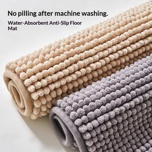 Chenille Machine Woven Extra Dense Short Hair Floor Mat Bathroom Shower Mat Stain Resistant Non-Slip Door Mat Fixed Soft - Product Image 1