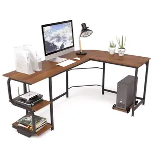 Support d'ordinateur portable pour bureau réglable en bois, vente en gros, tiroir blanc verrouillé, bureau d'ordinateur de maison