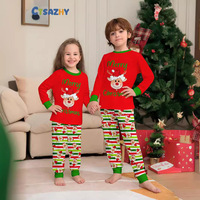 Ensemble Pyjama de Noël Hiver 2025 pour Bébés Garçons et Filles, Motif Imprimé Rayé Vert, Pantalon de Détente Doux en Peluche pour la Maison