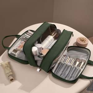 Waterproof Travel for Toiletry Organizer <b>Compartment</b> <b>Bag</b> Zipper Closure Large Multi-Functional Storage Cosmetic <b>Bag</b> for Women - Product Image 1