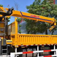 Grue à flèche Lugong neuve, prix usine, manipulateur droit, capacité de levage 8 tonnes, moteur Weichai, haute efficacité, hauteur de levage maximale 9m, flèche 4.5m