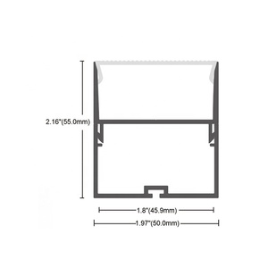 Bóng Đèn Tuyến Tính Polycarbonate Nhựa Màu Trắng Đen OEM 50*54.9MM Tấm Phủ Khuếch Tán PC PMMA Mờ UGR In Trong Suốt Tấm Phủ Led Định Hình - Product Image 3
