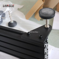 Ensemble de sièges de course avec pieds anti-vibrations, supports en caoutchouc, simulateurs de pieds, support de volant, réduction du bruit du sol, en aluminium